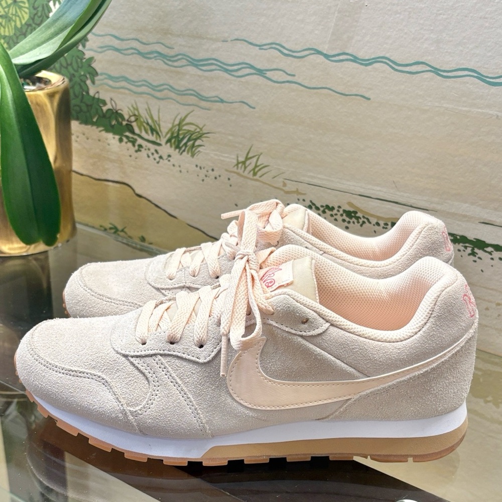 Nike Women's Light Pink Suede Sneakers